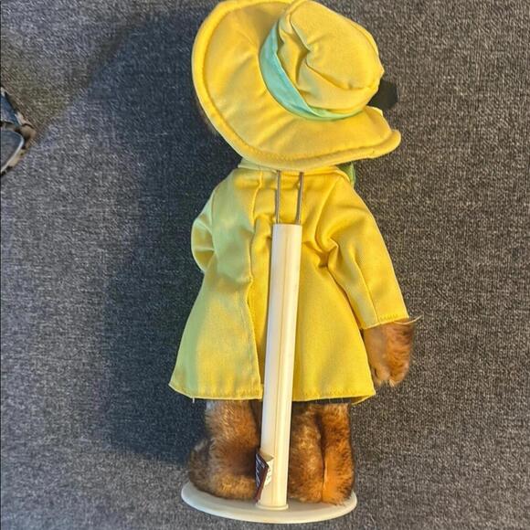Pickford Bear Ltd. Mookie Brass Button Bear w yellow rain coat, hat. New w stand - Picture 7 of 10